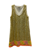Ella Luna Gold Glitter Embroidered Hem Mini Dress